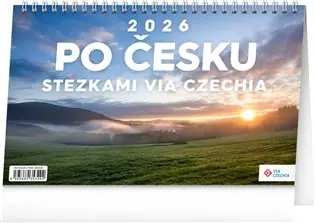 Stolní kalendář Po Česku stezkami Via Czechia 2026 Omezená Nabídka